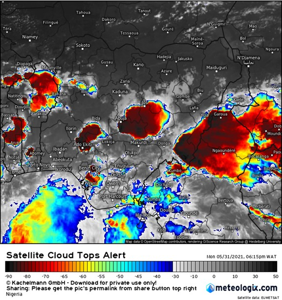 Your case: Gusty and Heavy Rain across central parts of Nigeria