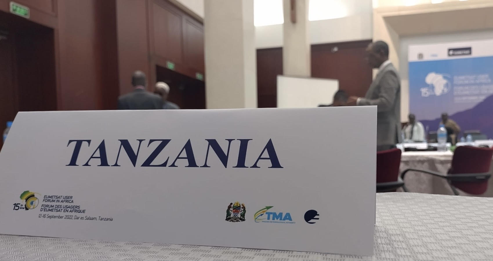We are at the 15th EUMETSAT African User Forum, this time in Tanzania