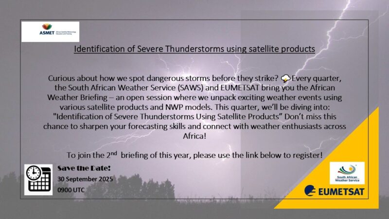 African Weather Briefing 30 September 09 UTC